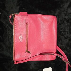 NWT $250 COACH Rowan File Bag Leather Crossbody Shoulder STRAWBERRY HAZE#C1556